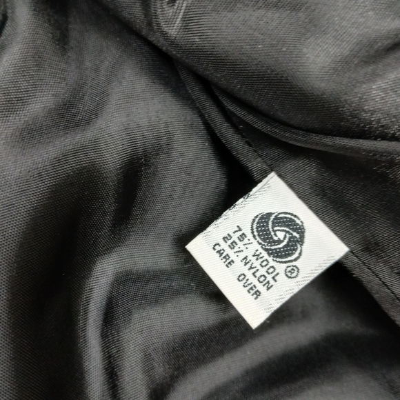 Vintage Mario De Pinto Gray Wool Tweed Pea Coat Medium - Picture 6 of 7